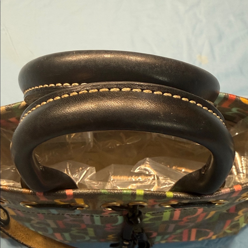 Dooney & Bourke Multicolor Logo Satchel - Picture 9 of 10